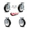 Service Caster 8 Inch Rubber on Aluminum Caster Set with 2 Brakes/Swivel Lock 2 Rigid SCC SCC-30CS820-RAB-TLB-BSL-2-R-2 - alternate 2